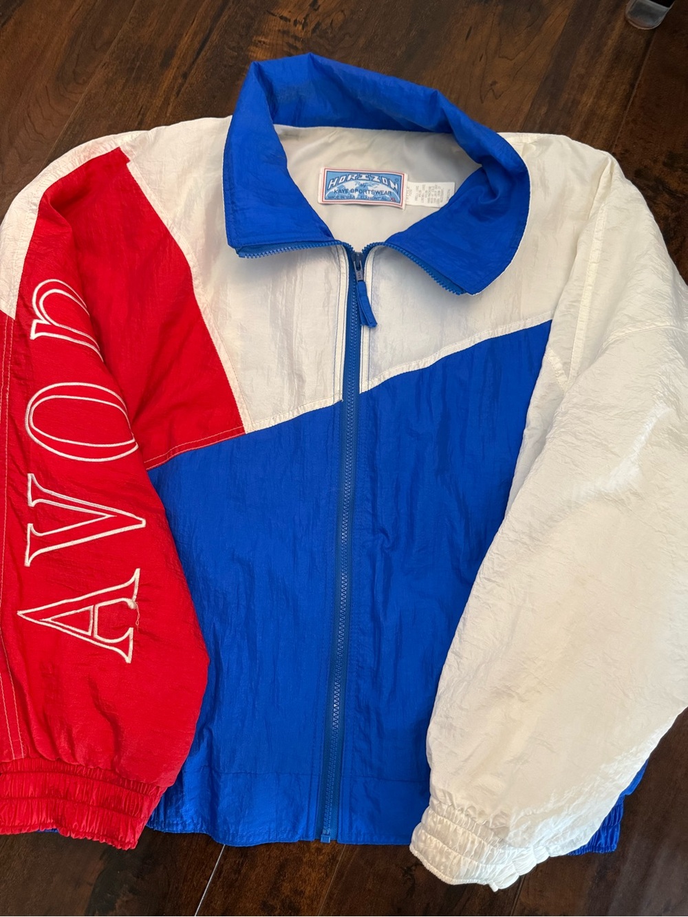 Vintage 80s Avon Windbreaker Jacket Horizon Kaye Sportswear Made in USA XL